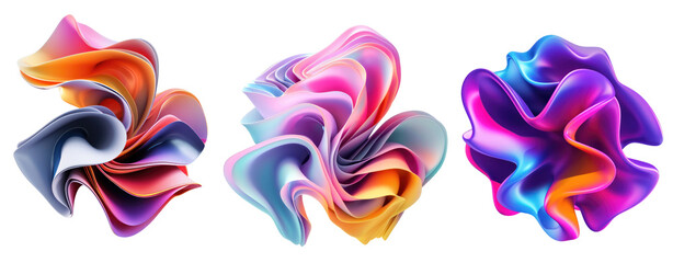 pink blue purple abstract shape clip art transparent background vibrant colorful fluid flow ripple