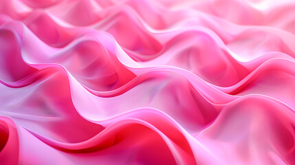 Obraz premium Pink fabric flowing creating abstract wavy background