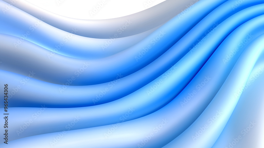 Aufkleber smooth flowing blue waves create a serene abstract background ideal for design projects and artistic