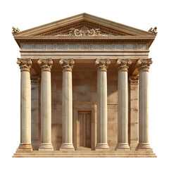 Obraz premium A Greek-style Temple with a Single Doorway