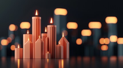 Virtual Reality Energy Market Collapse: Dark Modern with Copy Space for Text in