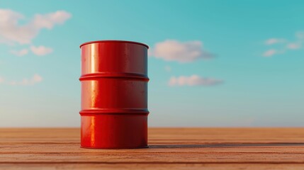 Obraz premium Sustainable Economic Transition with Renewable Energy - of Oil Barrels, Copy Space, Quality