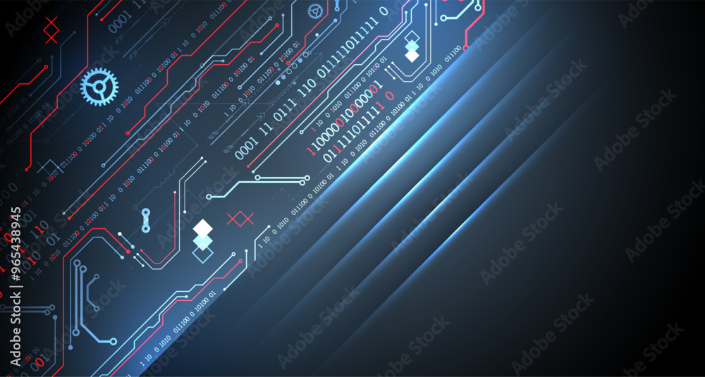 Aufkleber abstract technology concept. computer code background. hand drawn vector illustration.