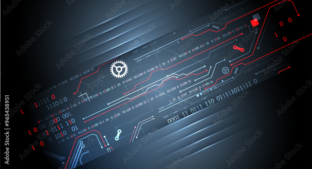 Aufkleber abstract technology concept. computer code background. hand drawn vector illustration.