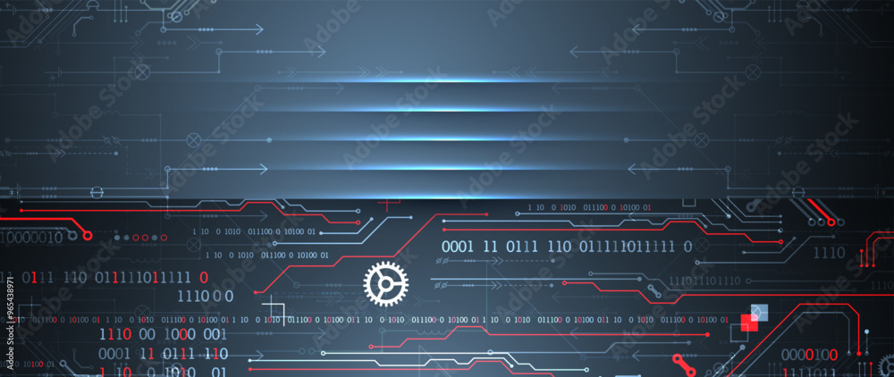 Aufkleber abstract technology concept. computer code background. hand drawn vector illustration.