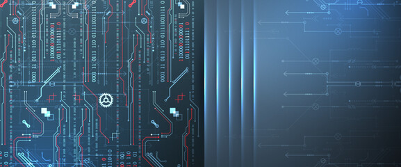 Abstract technology concept. Computer code background. Hand drawn vector illustration.