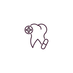 dentist outline icon. Linear vector from dentist concept. Thin line dentist icon isolated on white background