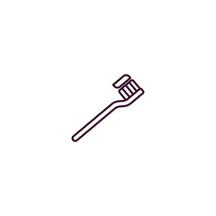 toothbrushes outline icon. Linear vector from dentist concept. Thin line toothbrushes icon isolated on white background