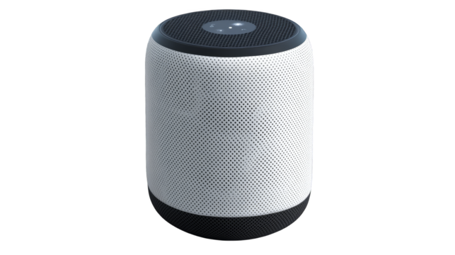 Smart Speaker with White and Black Design