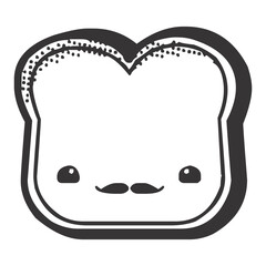 kawaii.children's food drawing characters,cute picture characters.cartoon coloring pictures.black and white image