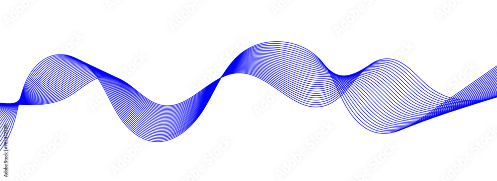 Aufkleber Dynamic gradient colorful flowing wave design element. Abstract wavy lines gradient vector line blend element.	