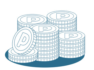 貯まったポイントの山