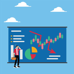 Obraz premium Stock Market Crash, Investment Loss