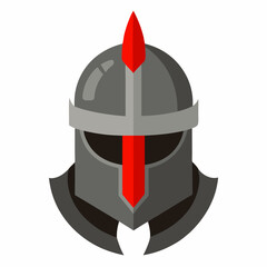 Naklejka premium madieval helmet vector illistration