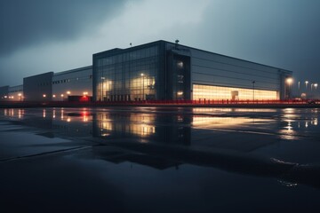 Obraz premium Factory warehouse building architecture.