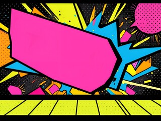 Fototapeta premium flat drawing 2D picture shopping banner sale announcement abstract graphic drawing ,AI generated