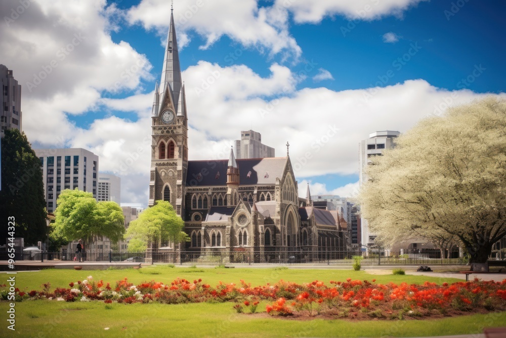 Canvas Prints christchurch architecture cityscape landscape.