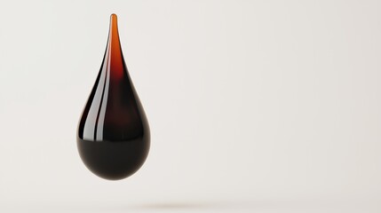 Fototapeta premium Financial Crisis Concept: Oil Drop Symbolizing Market Instability - Selective Focus with Copy Space in Quality