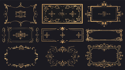 Islamic shape of door or window silhouette Arabic arch. Collection of patterns in oriental style isolated on background.