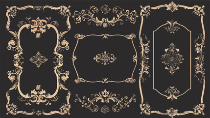 Islamic shape of door or window silhouette Arabic arch. Collection of patterns in oriental style isolated on background.