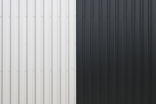 Texture bardage aluminium blanc et noir