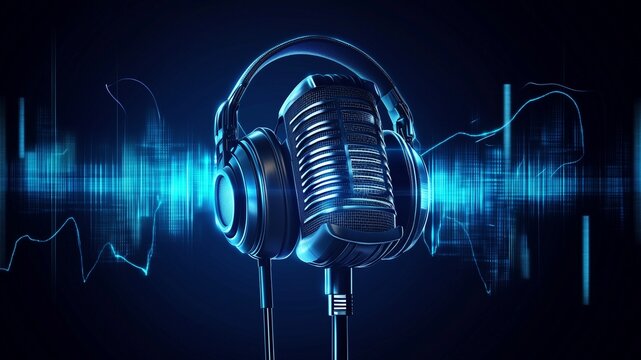microphone and headphones,  International Podcast Day vector illustration - Podcast day dedicates September 30th is an international celebration of the power of podcasts - Powered by Adobe