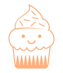 Cupcake Outline Illustration