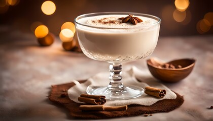 Boozy Refreshing Brandy Alexander Cocktail with Creme de Cacao

