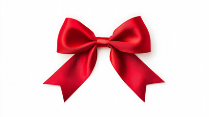 Fototapeta premium Decorative Red bow isolated on white background