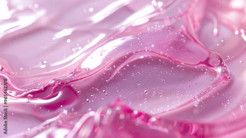 Poster gel texture with light reflection and hydrating properties