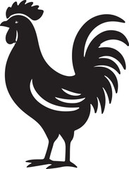 chicken silhouette chicken isolated on white background