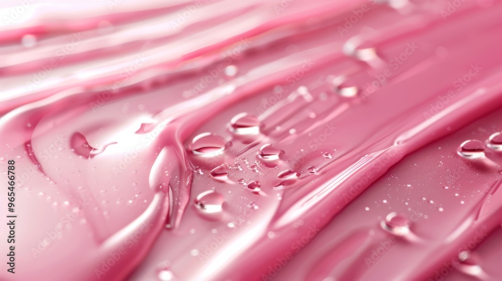 Aufkleber Smooth gel surface with a soft glow and hydrating texture