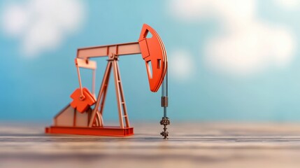 Fototapeta premium Global Economic Downturn in Oil Industry - Financial Loss and Decline Concept Illustration with Copy Space and Selective Focus in Ultra HD Quality