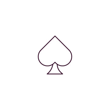 recommend clip art: ace of spades outline icon. Linear vector from entertainment concept. Thin line ace of spades icon isolated on white background