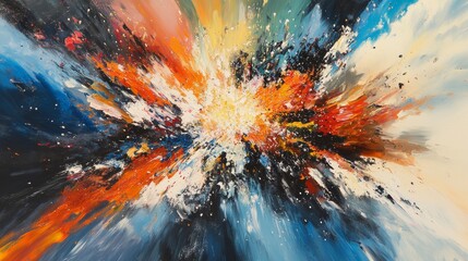 An explosion of colors and shapes,