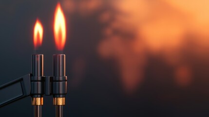 Fototapeta premium Dynamic Oil Price Forecast Graph on Global Market with Copy Space, Selective Focus, and Quality