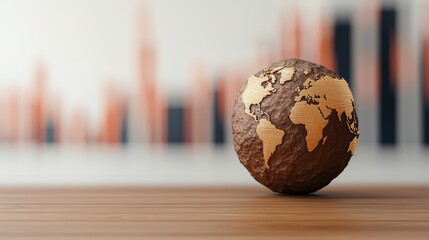 Global Economic Turbulence: of Oil Price Volatility Graph with Copy Space, Selective Focus in
