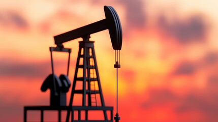 Dynamic Oil Market Fluctuations Graph with Copy Space, Selective Focus