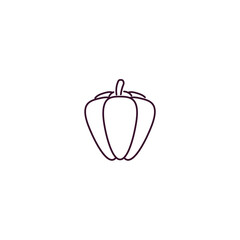 capsicum outline icon. Linear vector from farming and gardening concept. Thin line capsicum icon isolated on white background