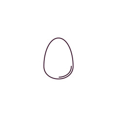 egg outline icon. Linear vector from farming and gardening concept. Thin line egg icon isolated on white background