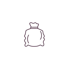 sack outline icon. Linear vector from farming and gardening concept. Thin line sack icon isolated on white background