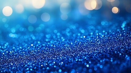 Fototapeta premium Elegant Blue Glitter Texture with Gradient Effect and Ample Copy Space, Ideal for Marketing Designs, Announcements, or Artistic Backgrounds