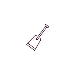 digging bar outline icon. Linear vector from farming and gardening concept. Thin line digging bar icon isolated on white background