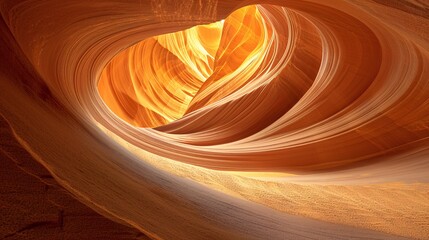 A stunning view of Antelope Canyon's swirling rock formations and warm light.