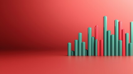 Futuristic Holographic Oil Price Fluctuation Graph in Financial Market Analysis - with Selective Focus and Copy Space, Sleek Design