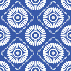 Japanese fabric pattern without seam borders