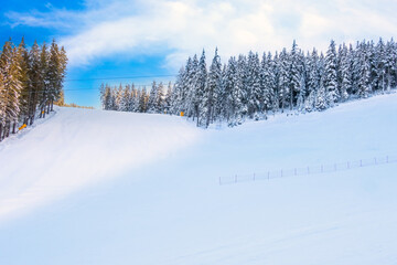 Ski slope in Bansko, Bulgaria
