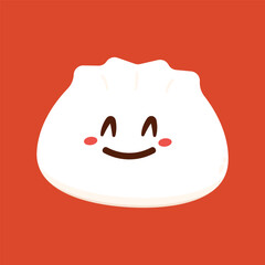 Shrimp dumplings vector. Shrimp dumplings is Chinese food. Chinese food icon.