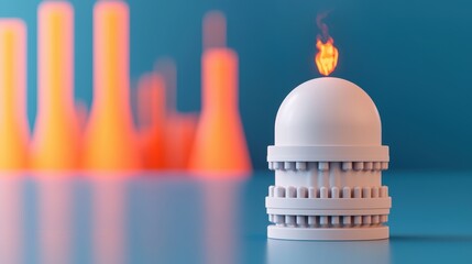 Obraz premium Futuristic Oil Industry Forecast Analysis - Advanced Holographic Graphs in Ultra HD with Copy Space for Text