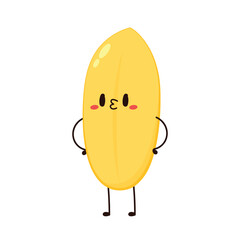 Paddy character design. rice vector on white background. rice seed.